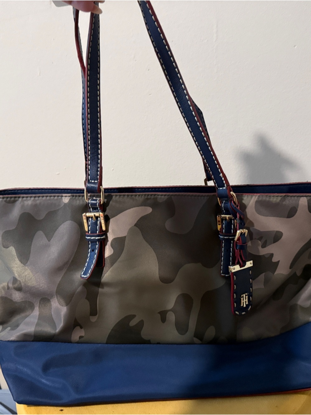 Tommy Hilfiger Camouflage & Navy Tote Bag